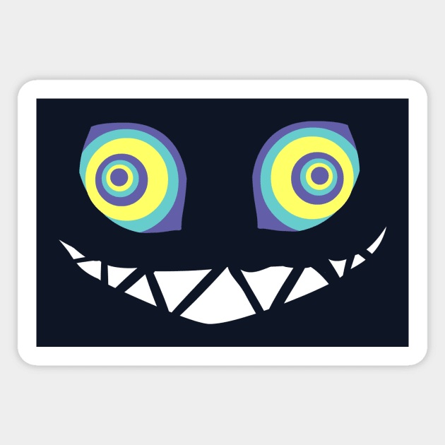 Creepy Hypnotic Face Design Sticker by sky665